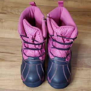 OshKosh Girl's Pink & Blue Snow Boots - Size 12